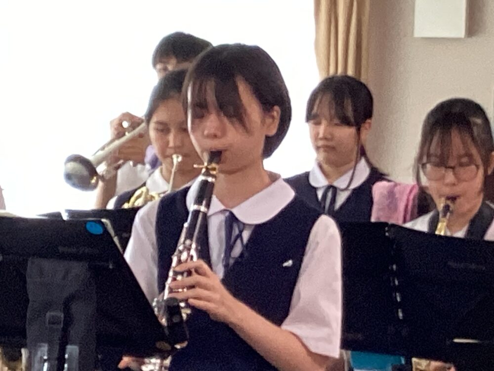 静岡市清水区老人ホーム_西奈中学校 吹奏楽部 演奏会