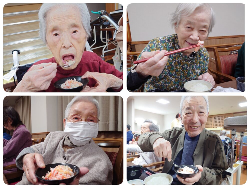 藤枝市老人ホーム＿イベント食カニ祭